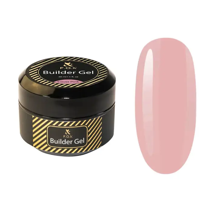 F.O.X. Builder Gel, 30 ml, Cover Pink. Трифазний гель для моделювання нігтів #1