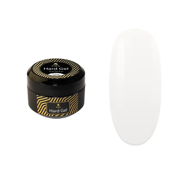 F.O.X. Hard Gel, 15 ml, Clear. Рідкий гель для моделювання нігтів, прозорий #1