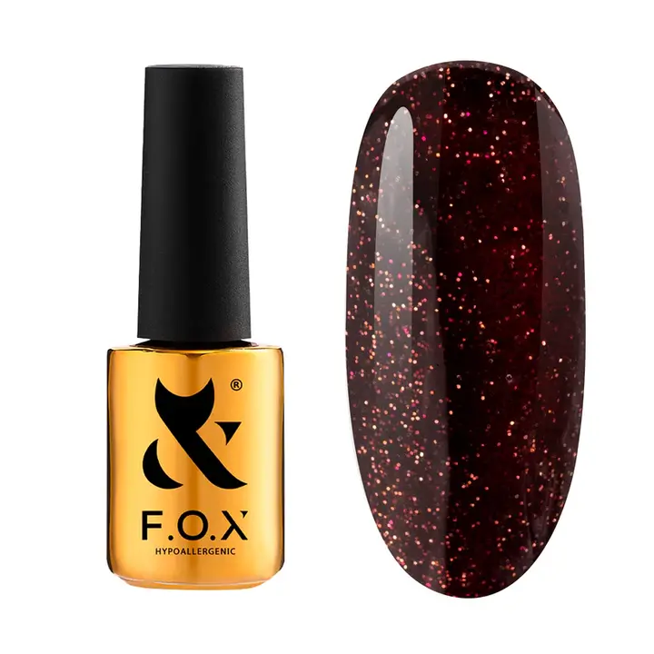 F.O.X. Gel polish, Party #006, 7 ml. Гель-лак з шимером #1