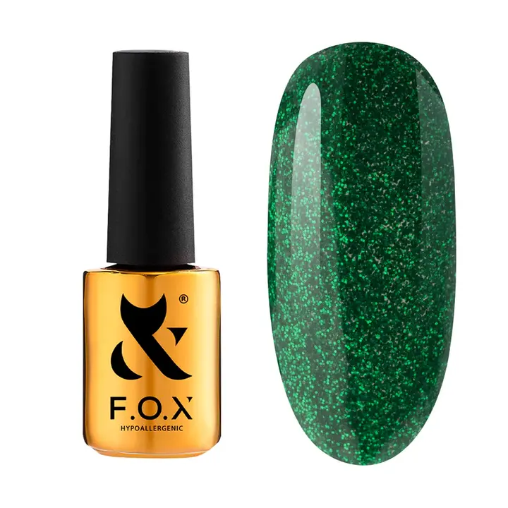 F.O.X. Gel polish, Party #010, 7 ml. Гель-лак з шимером #1
