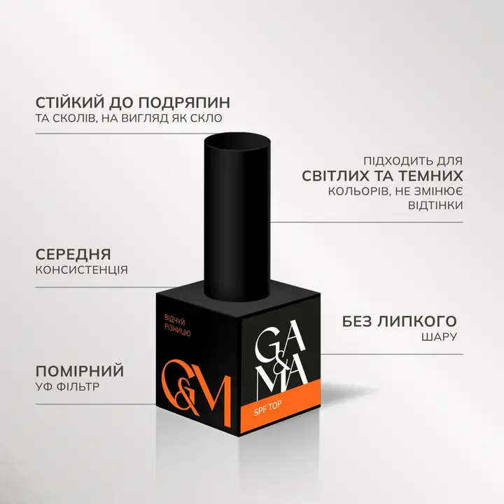 GÉMELY (ex GA&MA). SPF Nо Sticky Top, 15 ml, Топ без липкого шару, універсальний #3