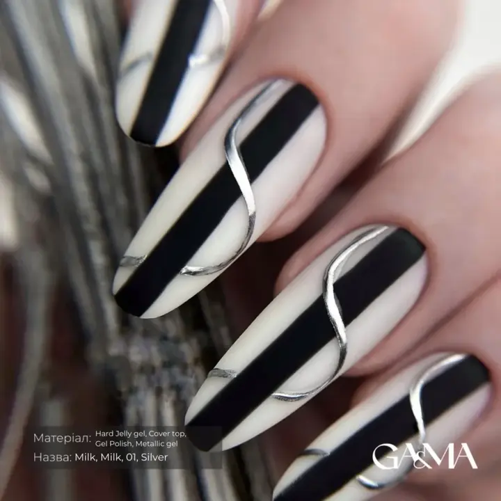 GA&MA. Metallic Gel, Silver, 5 g, металева гель-фарба, срібло #4