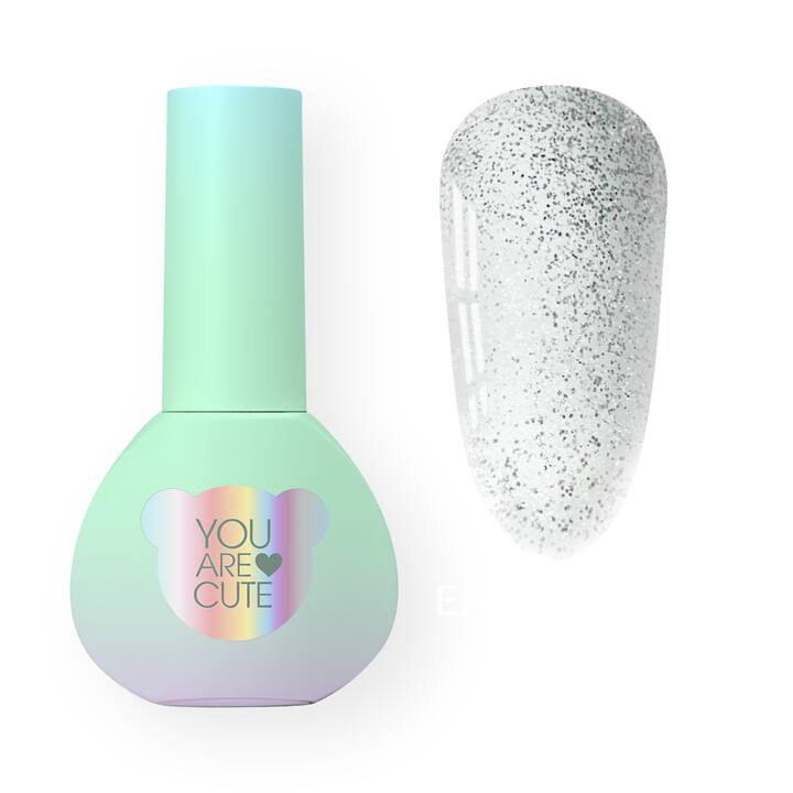 You Are Cute. Easy Peasy Matte Top Coat, #5, 5 ml, matowy top ze srebrnym shimmerem #1