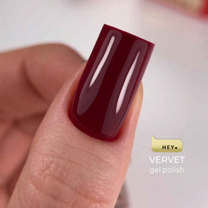 HEYLOVE. Gel Polish, VELVET, 15 ml, гель-лак, гранатовий #4