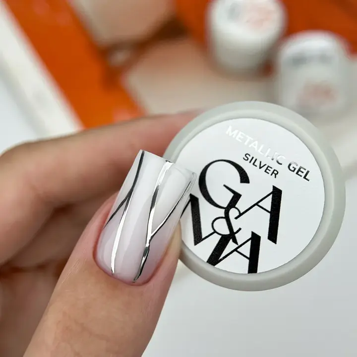 GA&MA. Metallic Gel, Silver, 5 g, металева гель-фарба, срібло #2