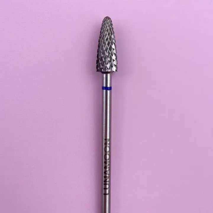 LUNAmoon. Carbide nail bit, corn, Balance Blue, 5 mm. Hartmetallfräser, dünn, "Mais", blau #2