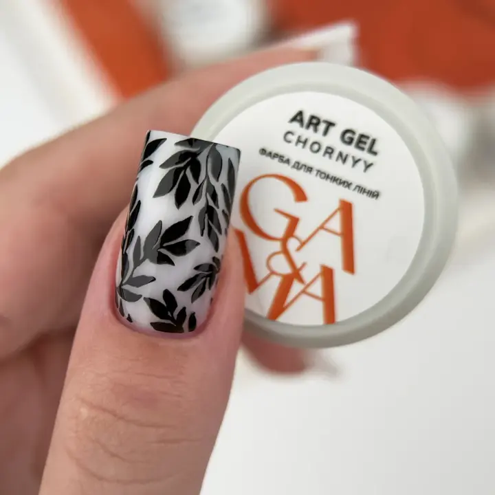 GA&MA. Art gel BLACK, 5 g, Гель-фарба, чорна #2