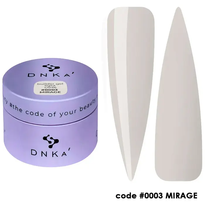 DNKa’. Builder Gel, Light, #0003, Mirage, 30 ml, гель для моделювання #1