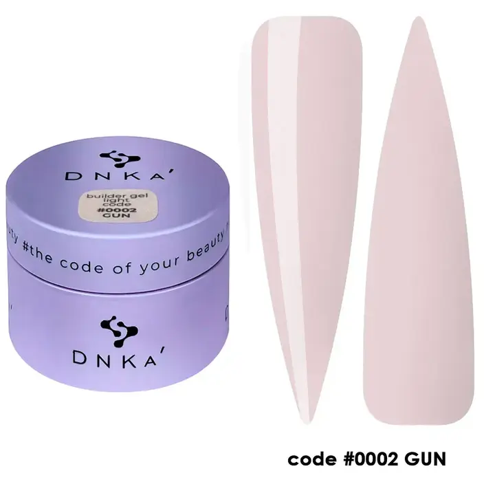 DNKa’. Builder Gel, Light, #0002, Gun, 30 ml, гель для моделювання #1