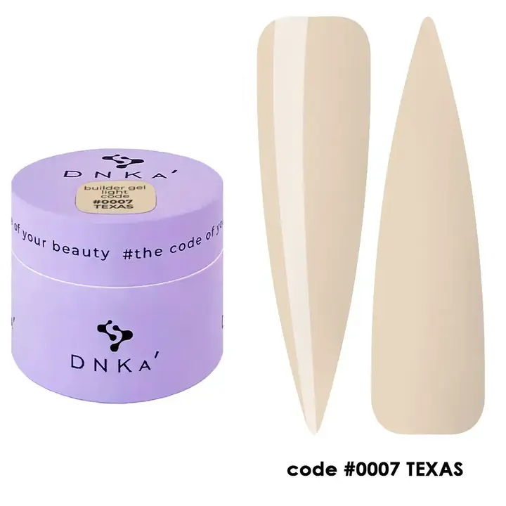 DNKa’. Builder Gel, Light, #0007, Texas, 15 ml, гель для моделювання #1