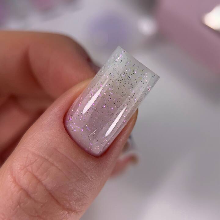 HEYLOVE. Smart gel, DEW, 15 ml, liquid builder gel, гель для нарощування з шимером #2