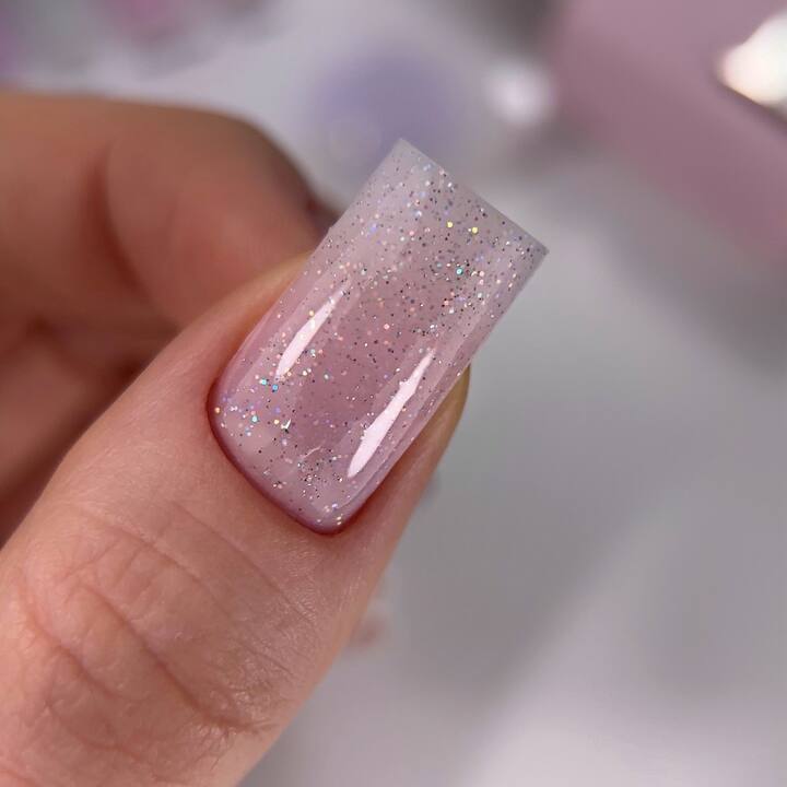 HEYLOVE. Smart gel, PETALRAIN, 15 ml, liquid builder gel, гель для нарощування з шимером #2