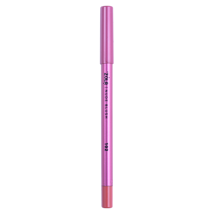 ZOLA. Lip Pencil, #102, Nude Blush. Гелевий олівець для губ, нюдовий рожево-бежевий #8