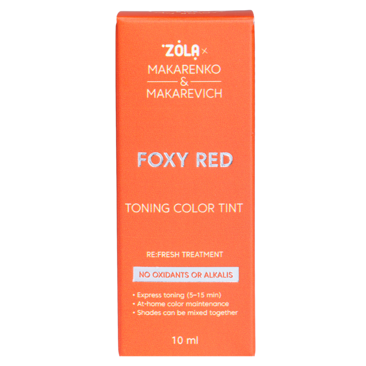 ZOLA x Makarenko x Makarevich. Eyebrow Toning Color Tint, Foxy Red, 10 ml. Тонуюча фарба для брів, рудий #4