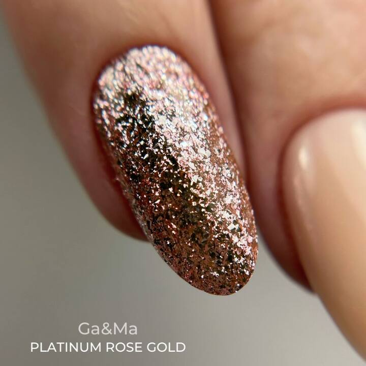 УЦІНКА / GA&MA. Platinum ROSE GOLD, 5 g, Гель для дизайну, рідка поталь ( попередня упаковка) #2