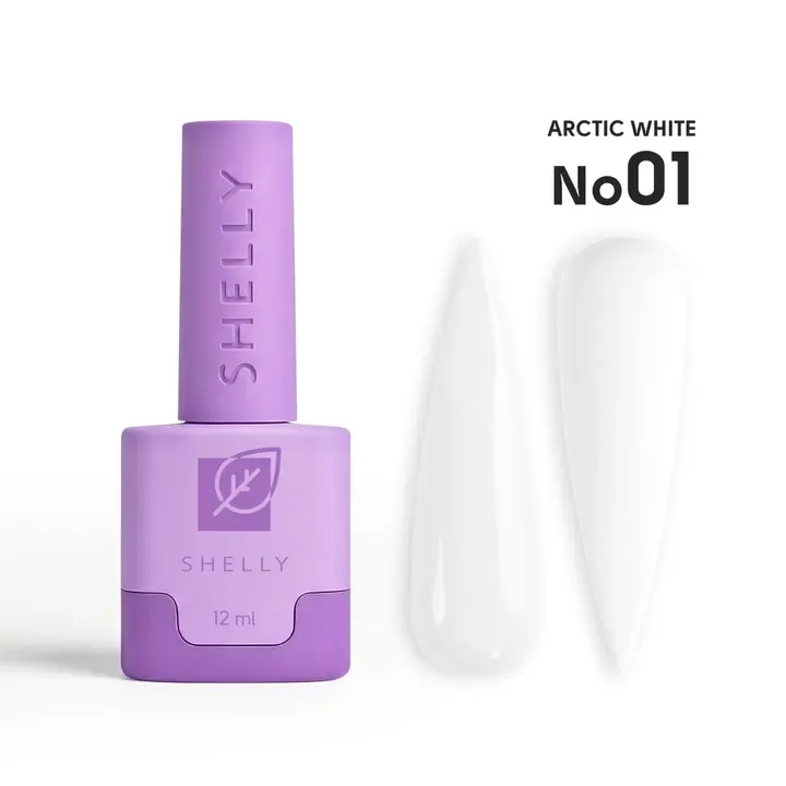 SHELLY. Gel Polish #01, Arctic White, 12 ml. Гель лак #1
