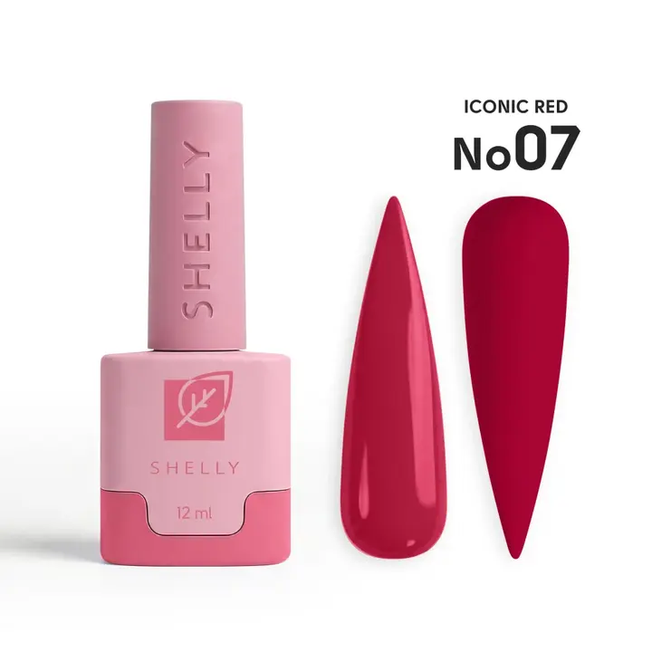 SHELLY. Gel Polish #07, Iconic Red, 12 ml. Гель лак #1
