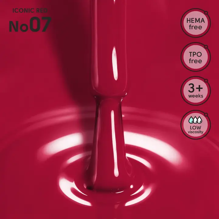 SHELLY. Gel Polish #07, Iconic Red, 12 ml. Гель лак #2