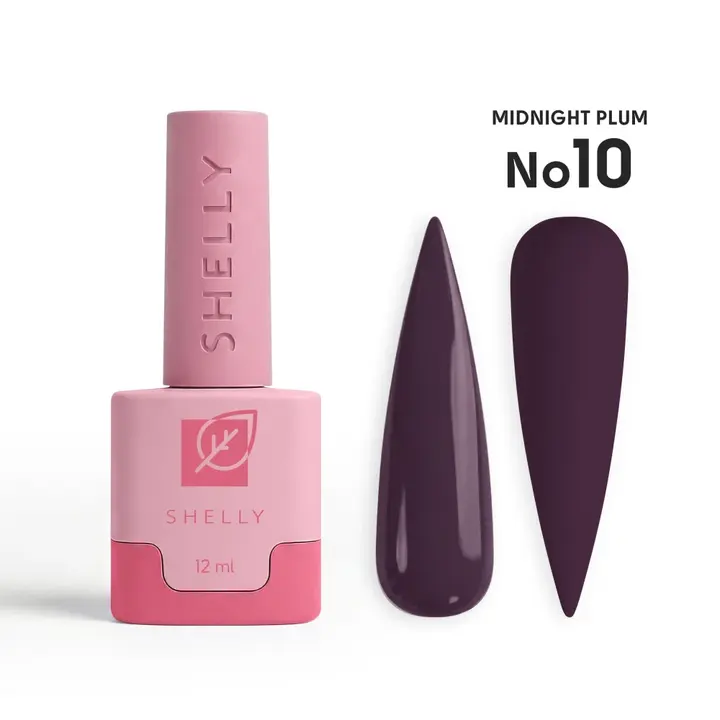 SHELLY. Gel Polish #10, Midnight Plum, 12 ml. Гель лак #1