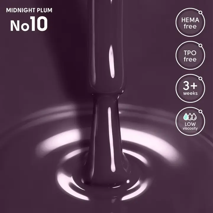 SHELLY. Gel Polish #10, Midnight Plum, 12 ml. Гель лак #2