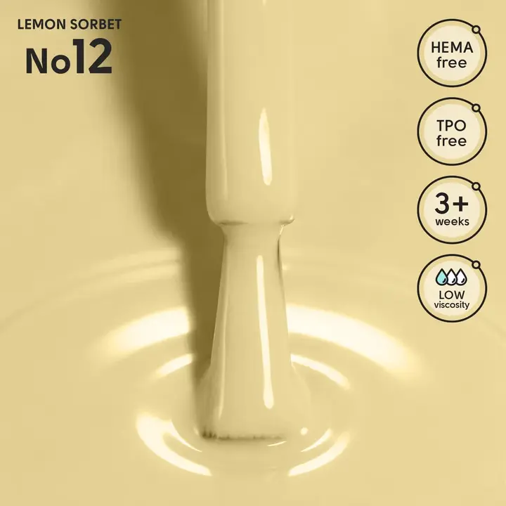 SHELLY. Gel Polish #12, Lemon Sorbet, 12 ml. Гель лак #2