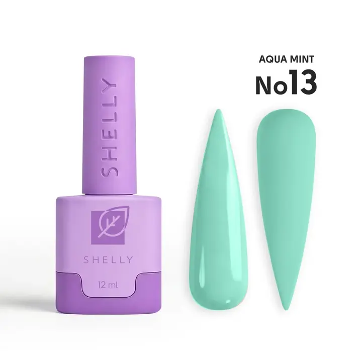 SHELLY. Gel Polish #13, Aqua Mint, 12 ml. Gel Polish #1