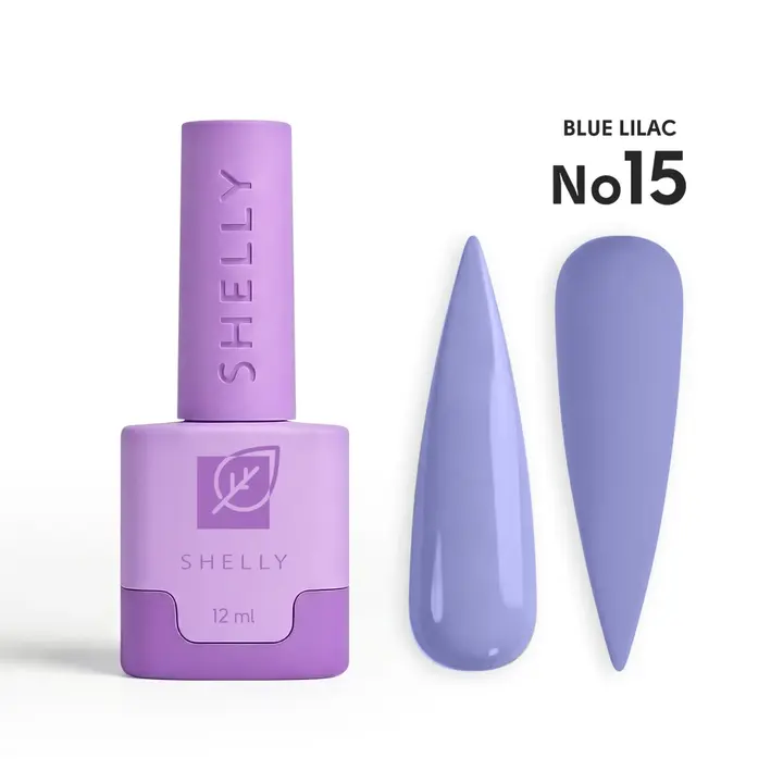 SHELLY. Gel Polish #15, Blue Lilac, 12 ml. Гель лак #1