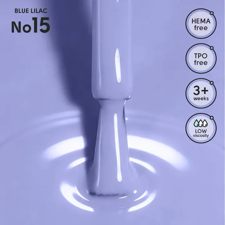 SHELLY. Gel Polish #15, Blue Lilac, 12 ml. Гель лак #2
