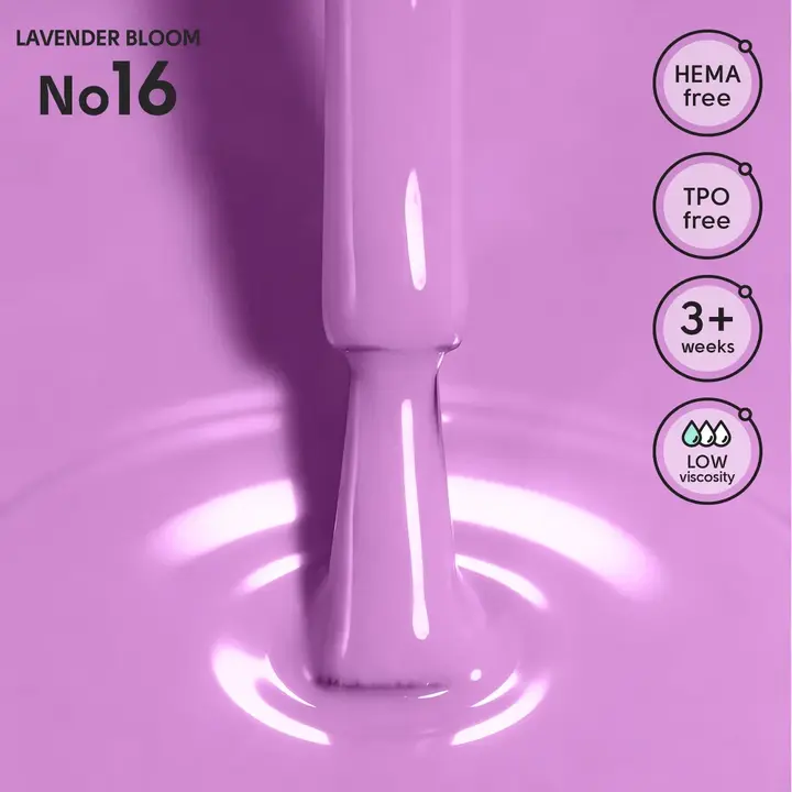 SHELLY. Gel Polish #16, Lavender Bloom, 12 ml. Гель лак #2