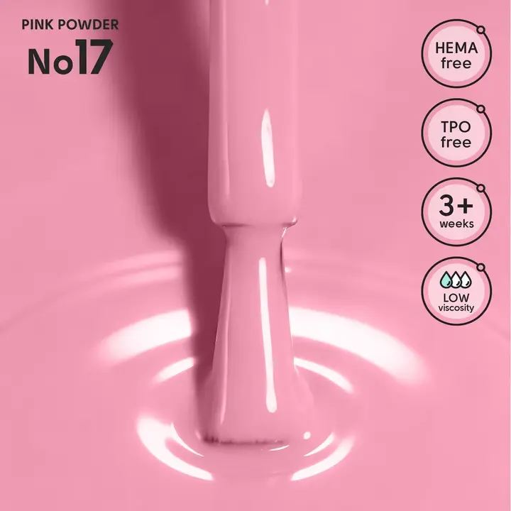SHELLY. Gel Polish #17, Pink Powder, 12 ml. Гель лак #2