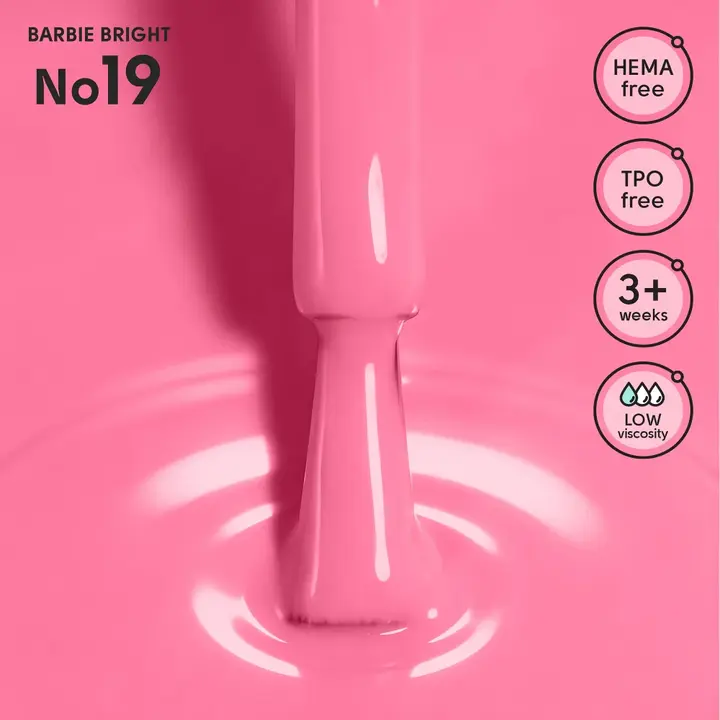 SHELLY. Gel Polish #19, Barbie Bright, 12 ml. Гель лак #2