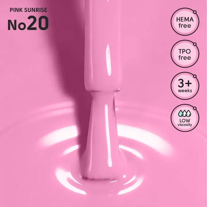 SHELLY. Gel Polish #20, Pink Sunrise, 12 ml. Гель лак #2