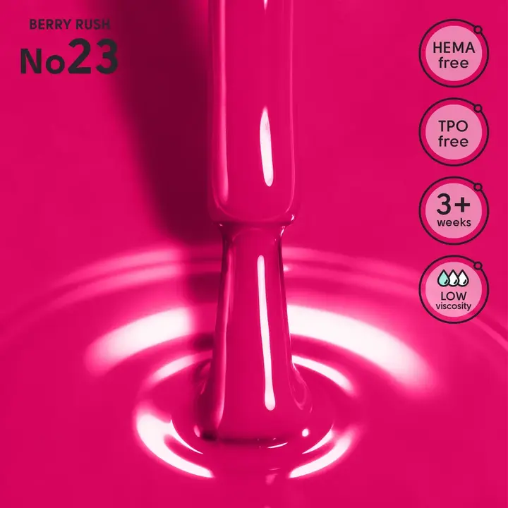 SHELLY. Gel Polish #23, Berry Rush, 12 ml. Гель лак #2