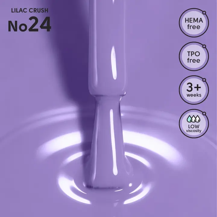 SHELLY. Gel Polish #24, Lilac Crush, 12 ml. Гель лак #2