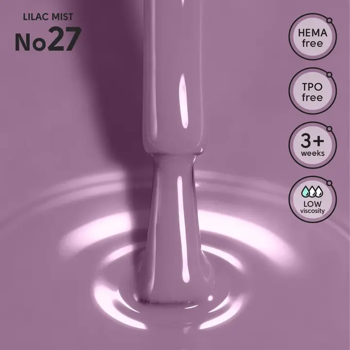 SHELLY. Gel Polish #27, Lilac Mist, 12 ml. Гель лак #2