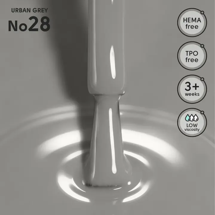 SHELLY. Gel Polish #28, Urban Grey, 12 ml. Гель лак #2