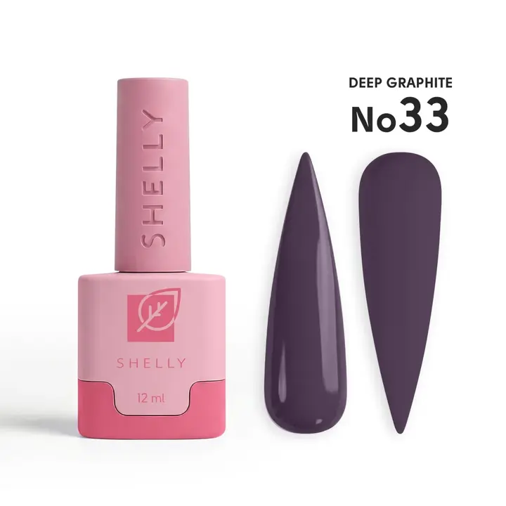 SHELLY. Gel Polish #33, Deep Graphite, 12 ml. Гель лак #1