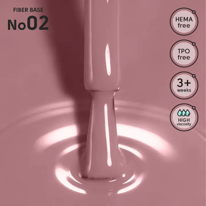 SHELLY. Fiber Base #02, 12 ml. Камуфлююча база з нейлоновими волокнами #2
