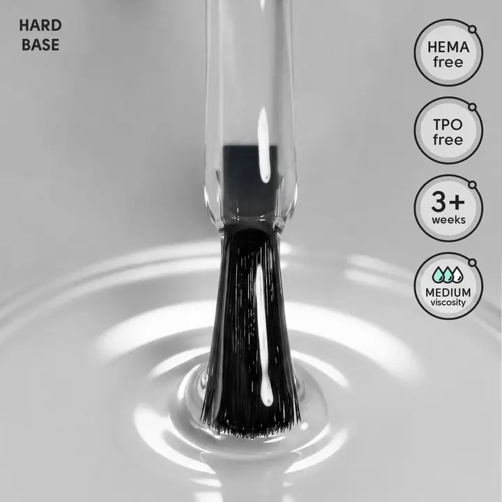 SHELLY. Hard Base, clear, 12 ml. Прозора зміцнювальна база #2