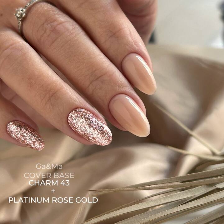 УЦІНКА / GA&MA. Platinum ROSE GOLD, 5 g, Гель для дизайну, рідка поталь ( попередня упаковка) #3