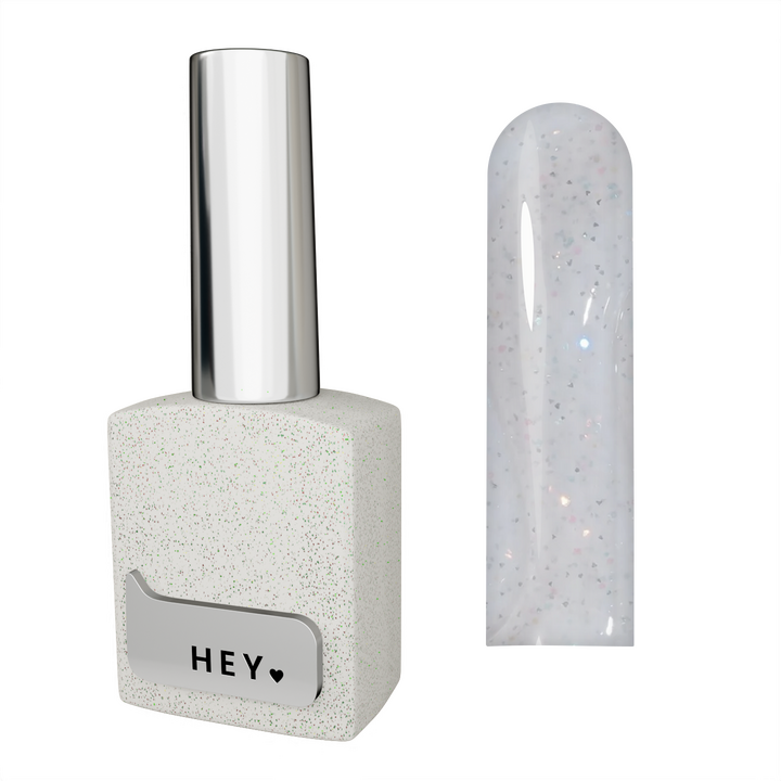 HEYLOVE. Smart gel, HAIL, 15 ml, liquid builder gel, гель для нарощування з шимером #1