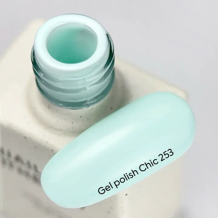 NOTD. Gel Polish, Chic, #253, 10 ml. Гель-лак, пастельно-бірюзовий #2