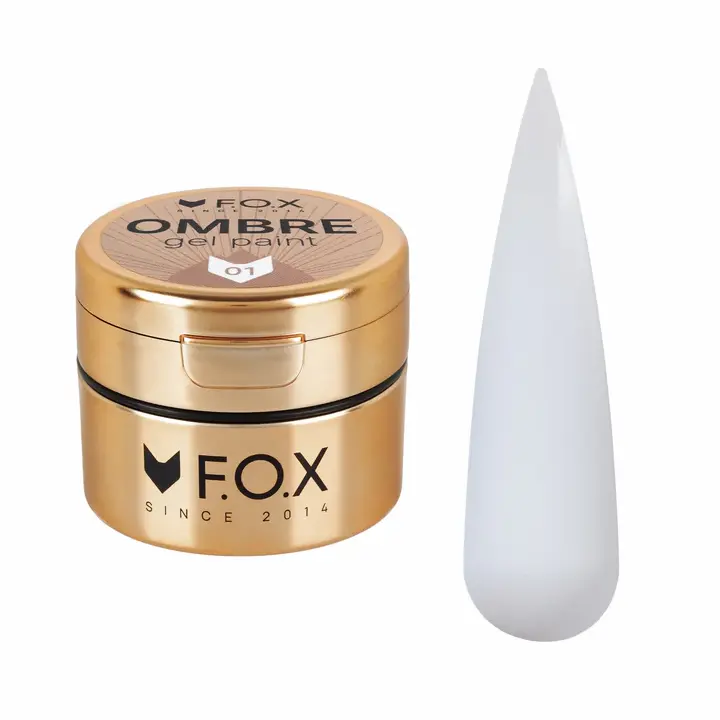 F.O.X. Ombre Gel Paint #001, 5 ml. Кольорова гель-фарба для омбре #1