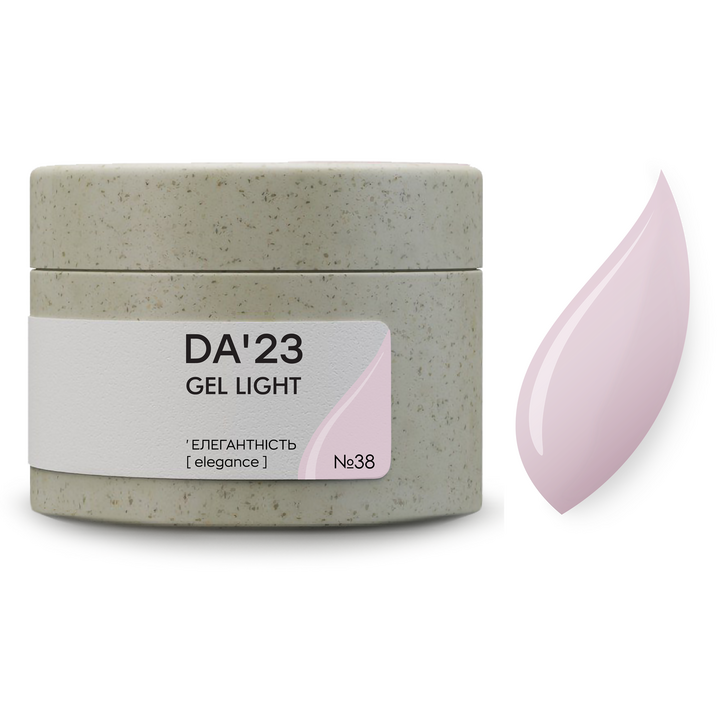 DA'23. Gel Light #38, Elegance, 30 ml, гель середньо-рідкої консистенції #1
