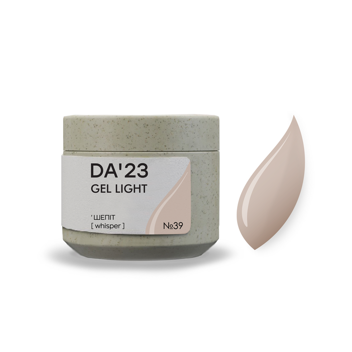 DA'23. Gel Light #39, Whisper, 15 ml, гель середньо-рідкої консистенції #1