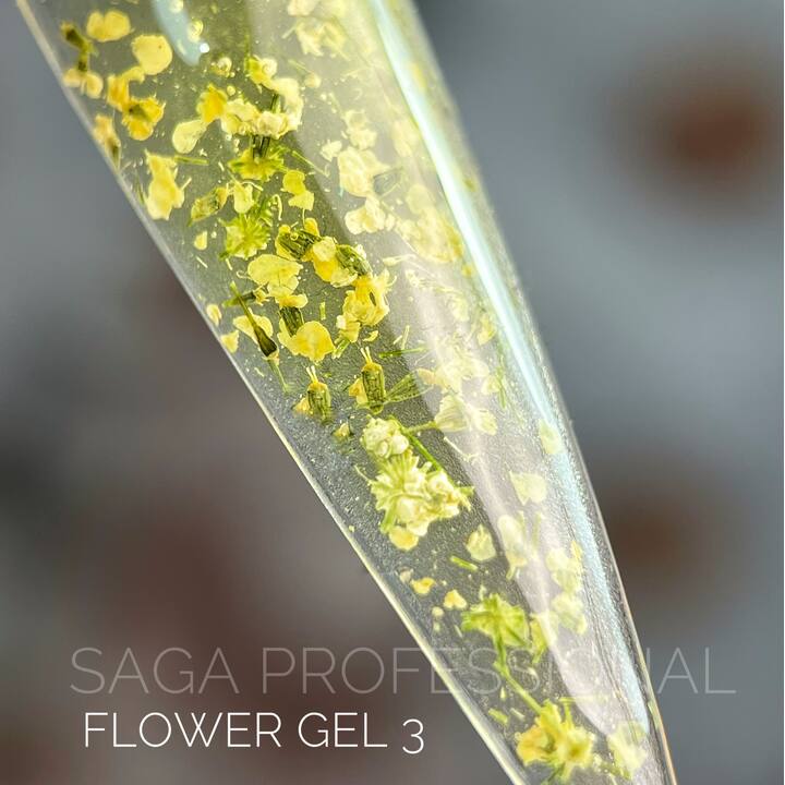 SAGA. Flower Gel, 5 g, #03. Гель з сухоцвітами #2