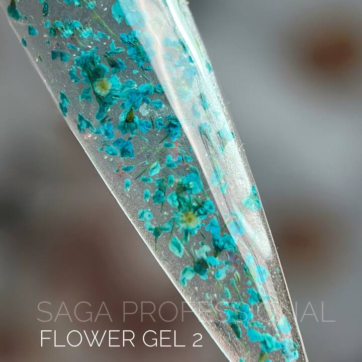 SAGA. Flower Gel, 5 g, #02. Гель з сухоцвітами #2