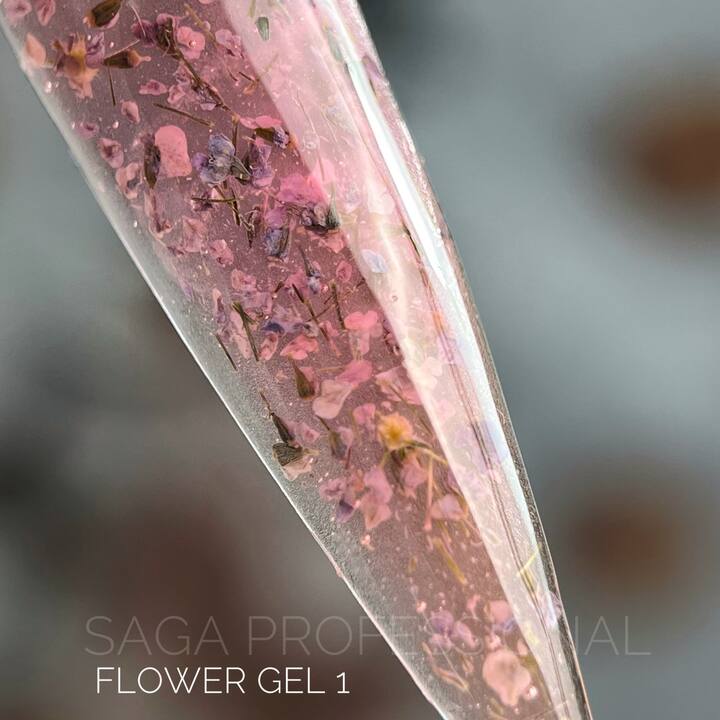 SAGA. Flower Gel, 5 g, #01. Гель з сухоцвітами #2