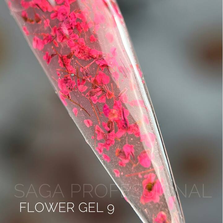 SAGA. Flower Gel, 5 g, #09. Гель з сухоцвітами #2