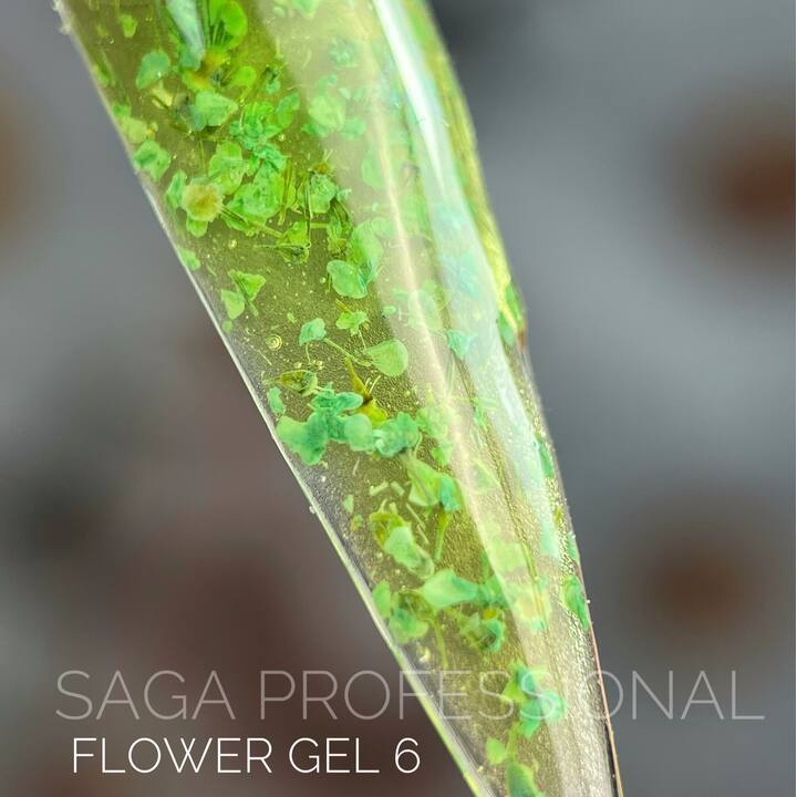 SAGA. Flower Gel, 5 g, #06. Гель з сухоцвітами #2